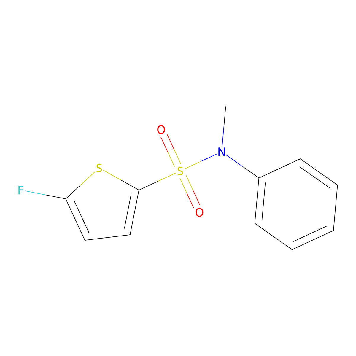 5-Fluoro-N-methyl-N-phenylthiophene-2-sulfonamide molecular structure, CAS 1630830-40-8