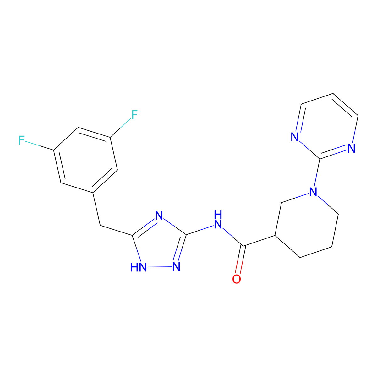 C19H19F2N7O molecular structure, CAS 1630835-44-7