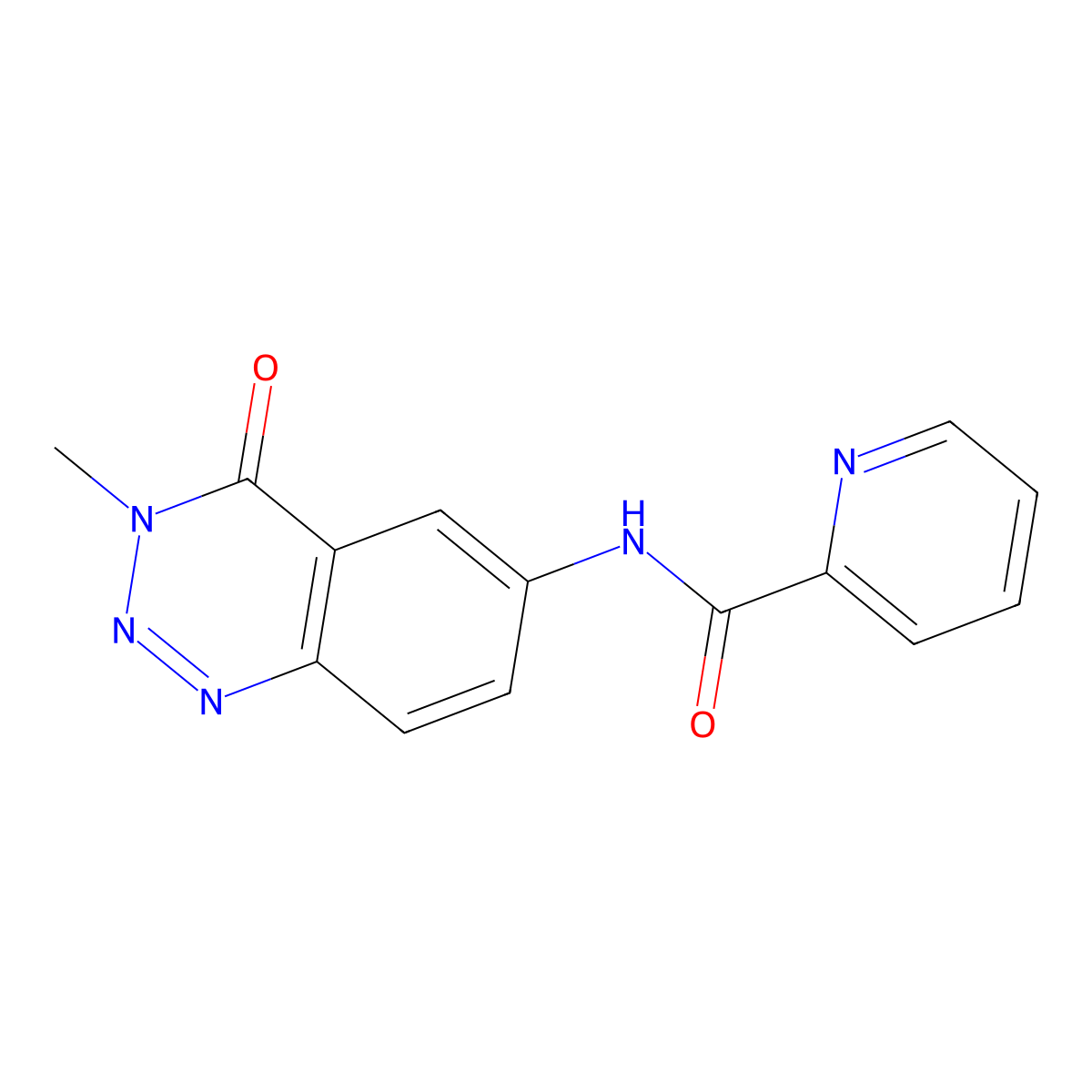 N-(3-methyl-4-oxo-3,4-dihydro-1,2,3-benzotriazin-6-yl)pyridine-2-carboxamide molecular structure, CAS 1630835-48-1