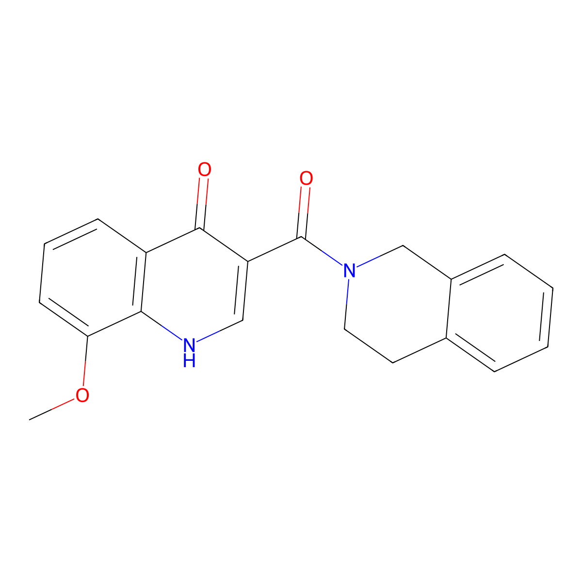 3,4-dihydroisoquinolin-2(1H)-yl(4-hydroxy-8-methoxyquinolin-3-yl)methanone molecular structure, CAS 1630835-86-7