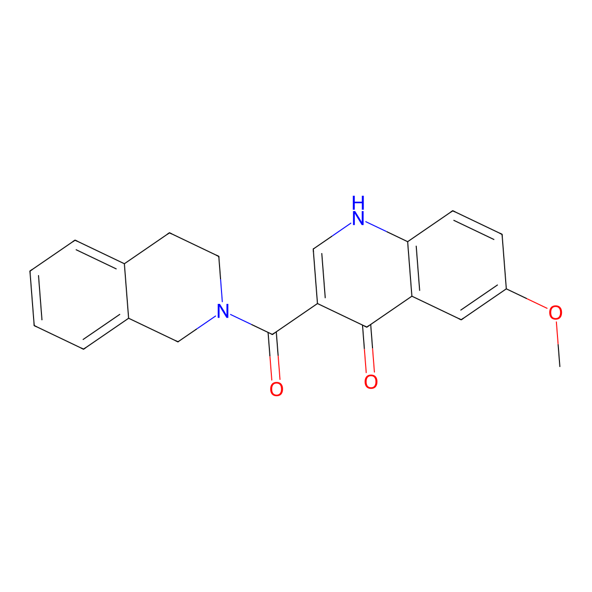 3,4-dihydroisoquinolin-2(1H)-yl(4-hydroxy-6-methoxyquinolin-3-yl)methanone molecular structure, CAS 1630841-24-5