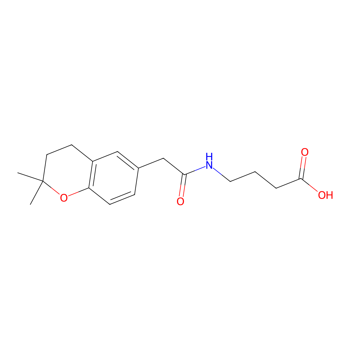 4-{[(2,2-dimethyl-3,4-dihydro-2H-chromen-6-yl)acetyl]amino}butanoic acid molecular structure, CAS 1630848-50-8