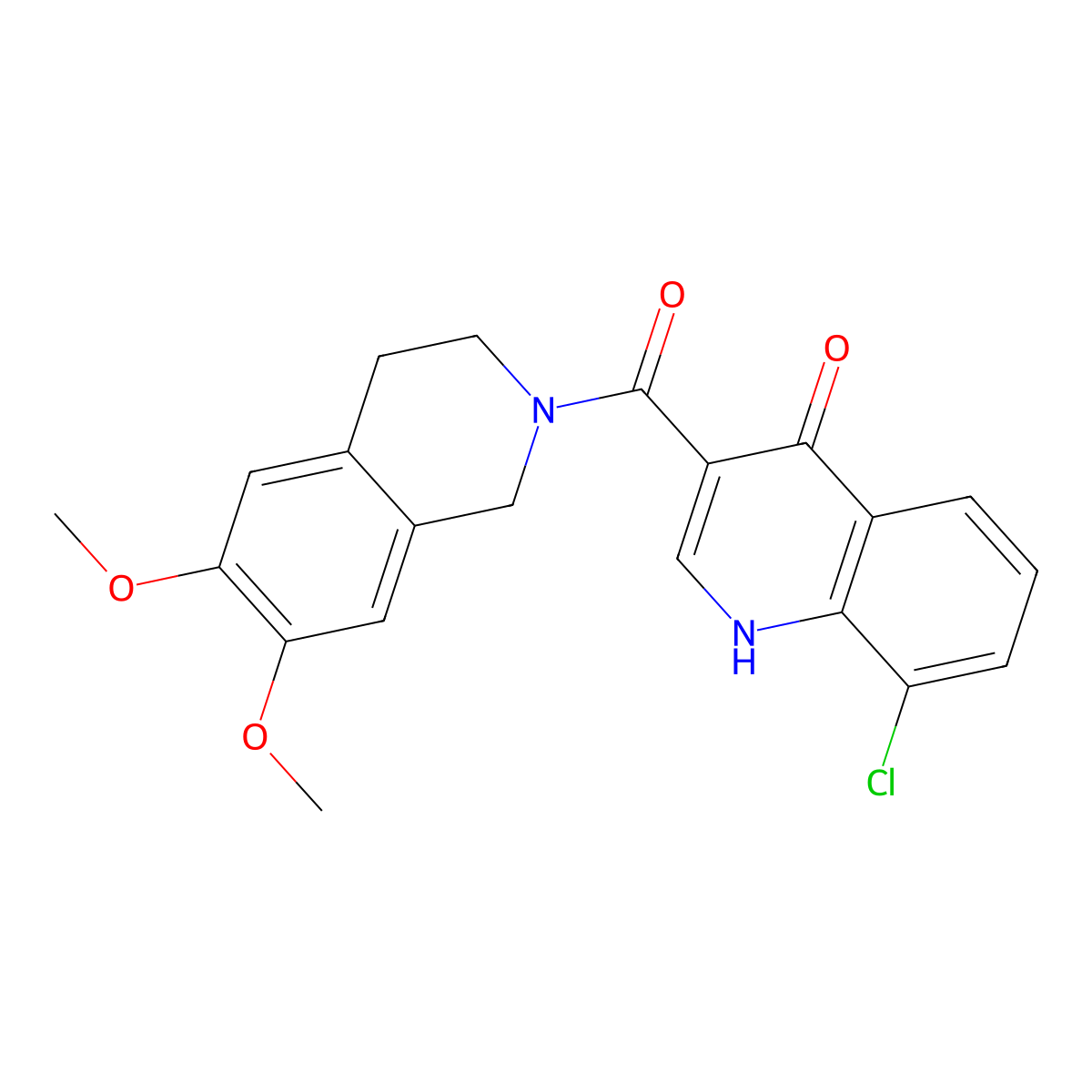 (8-chloro-4-hydroxyquinolin-3-yl)(6,7-dimethoxy-3,4-dihydroisoquinolin-2(1H)-yl)methanone molecular structure, CAS 1630848-89-3