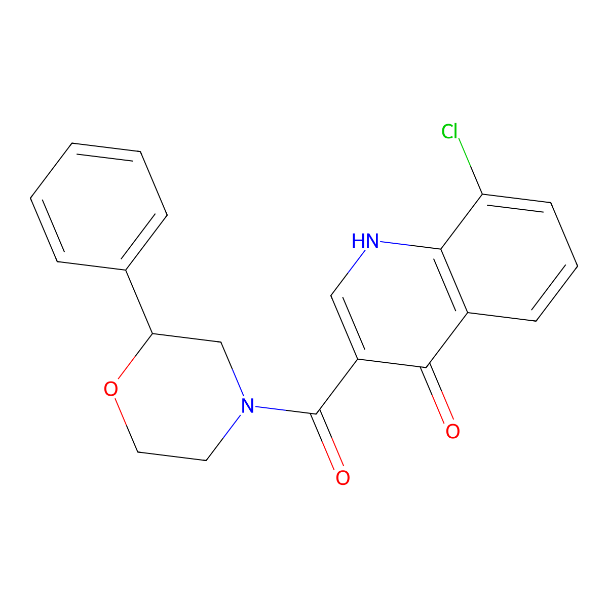(8-Chloro-4-hydroxyquinolin-3-yl)(2-phenylmorpholin-4-yl)methanone molecular structure, CAS 1630852-81-1