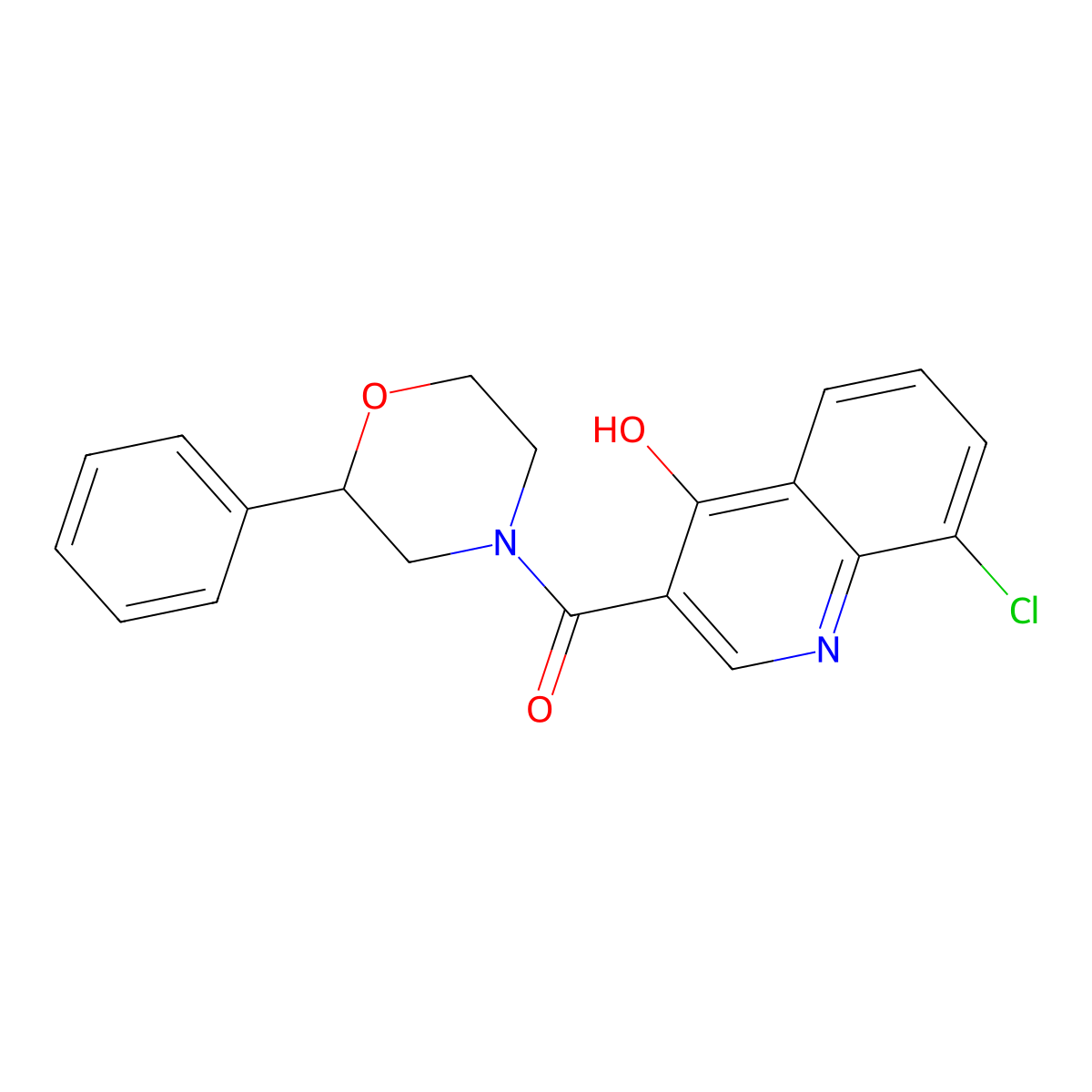 (8-Chloro-4-hydroxyquinolin-3-yl)(2-phenylmorpholin-4-yl)methanone molecular structure, CAS 1630852-81-1