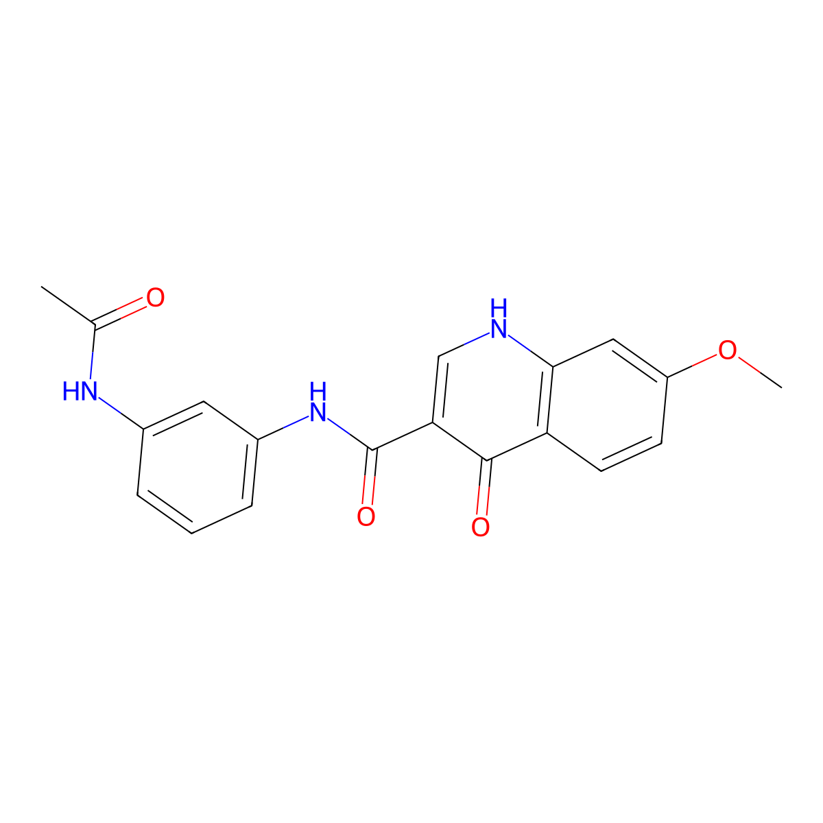 N-[3-(acetylamino)phenyl]-4-hydroxy-7-methoxyquinoline-3-carboxamide molecular structure, CAS 1630858-08-0