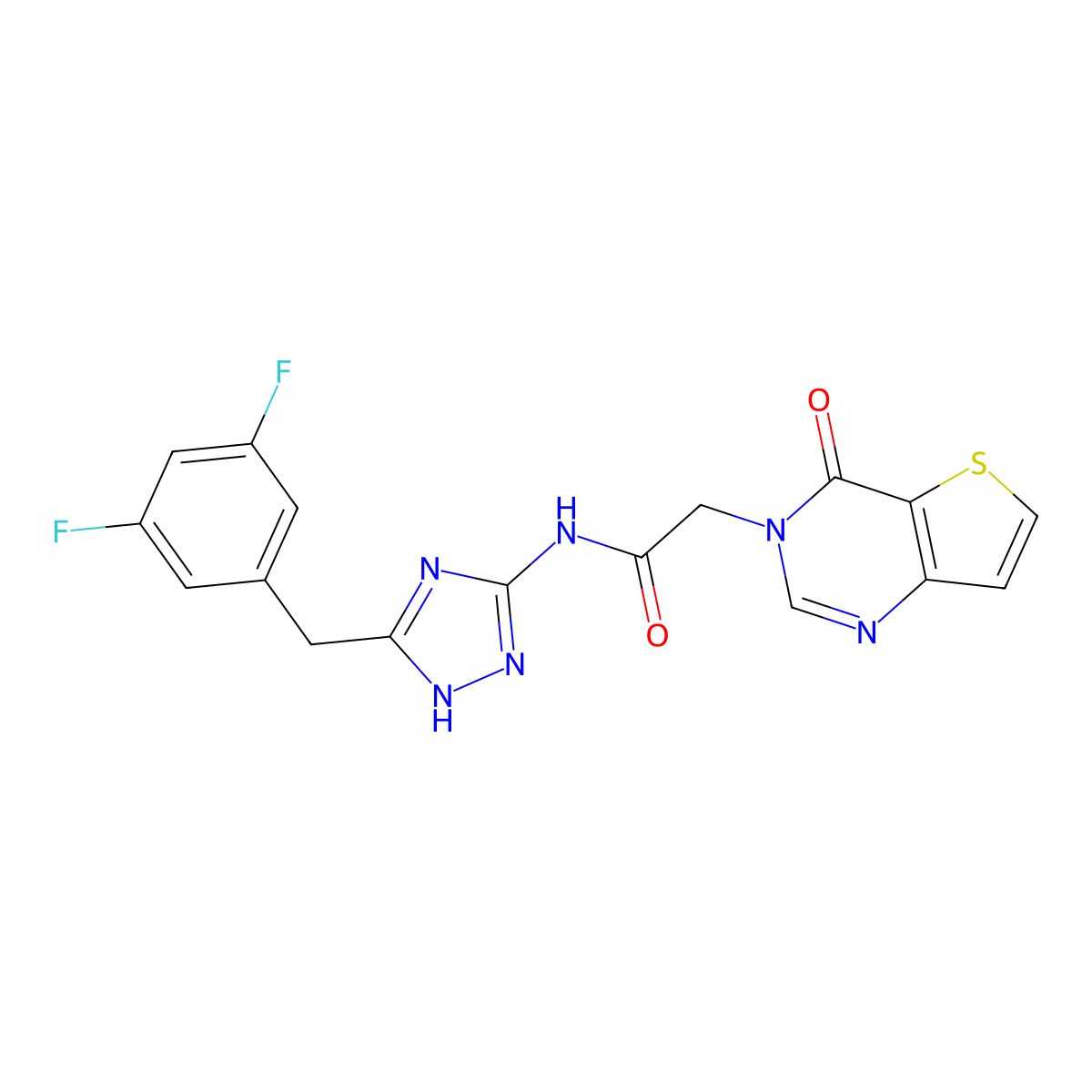 C17H12F2N6O2S molecular structure, CAS 1630861-69-6