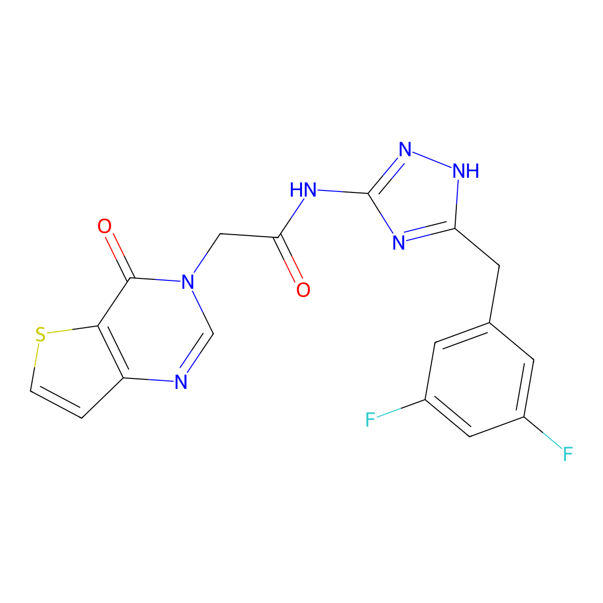 C17H12F2N6O2S molecular structure, CAS 1630861-69-6