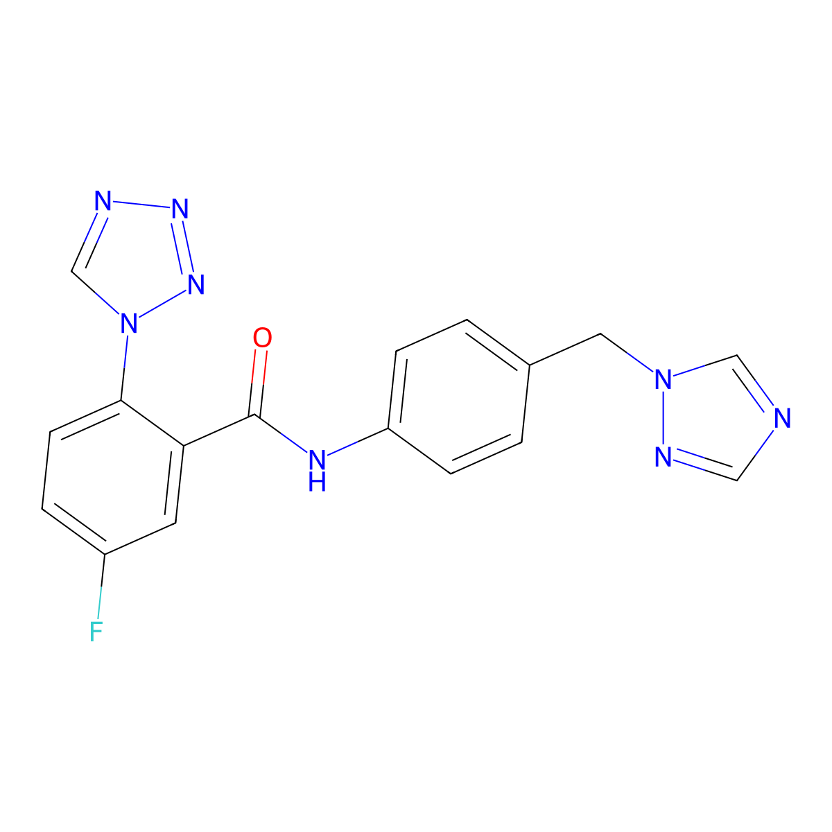 C17H13FN8O molecular structure, CAS 1630862-20-2