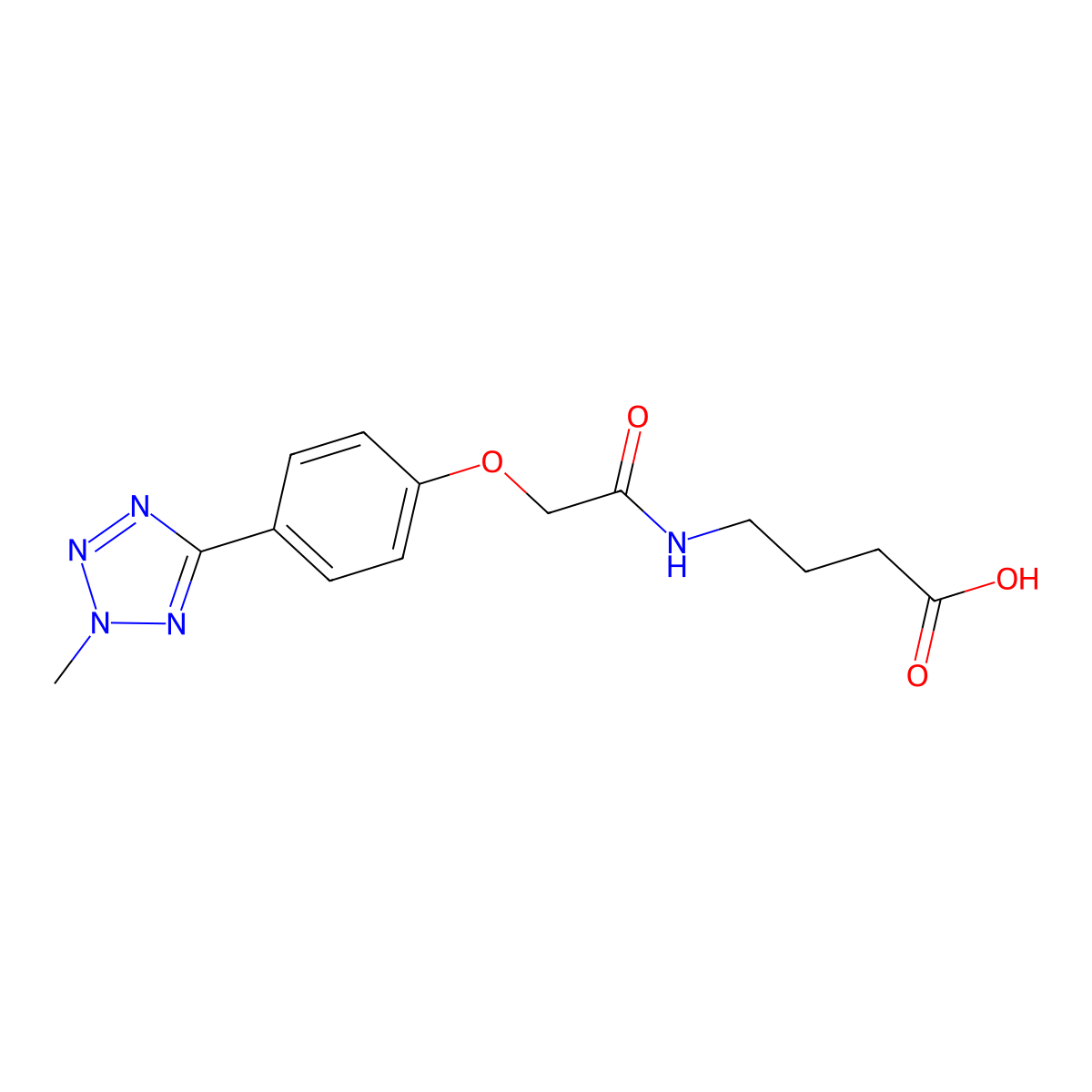 4-({[4-(2-methyl-2H-tetrazol-5-yl)phenoxy]acetyl}amino)butanoic acid molecular structure, CAS 1630866-38-4