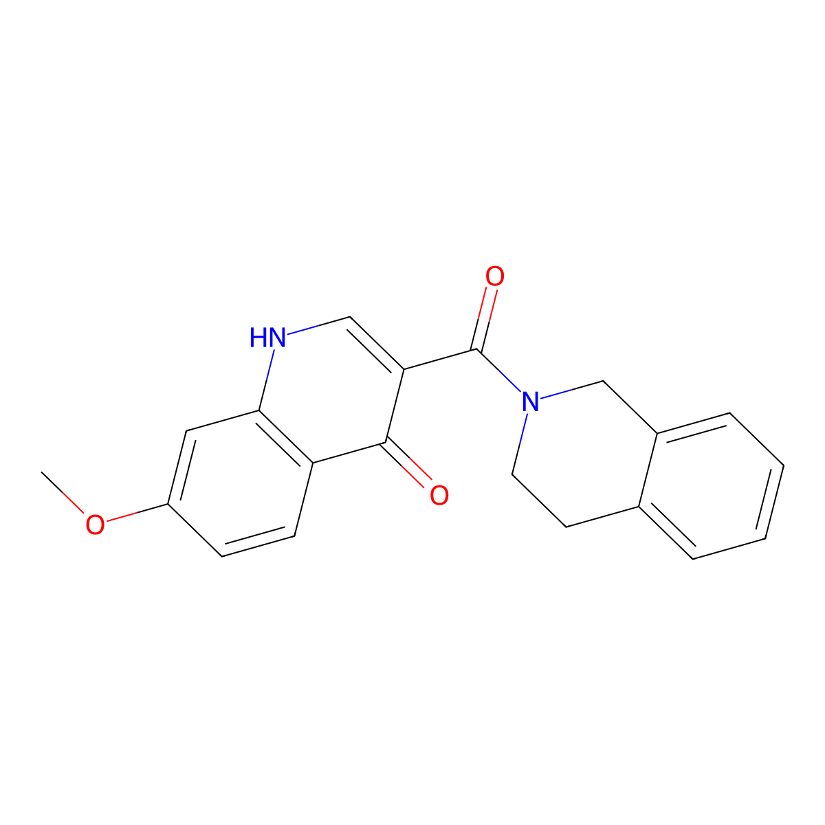 3,4-dihydroisoquinolin-2(1H)-yl(4-hydroxy-7-methoxyquinolin-3-yl)methanone molecular structure, CAS 1630869-26-9
