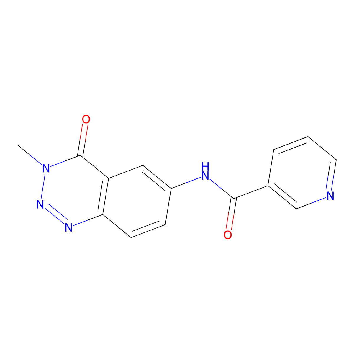 N-(3-methyl-4-oxo-3,4-dihydro-1,2,3-benzotriazin-6-yl)pyridine-3-carboxamide molecular structure, CAS 1630869-58-7