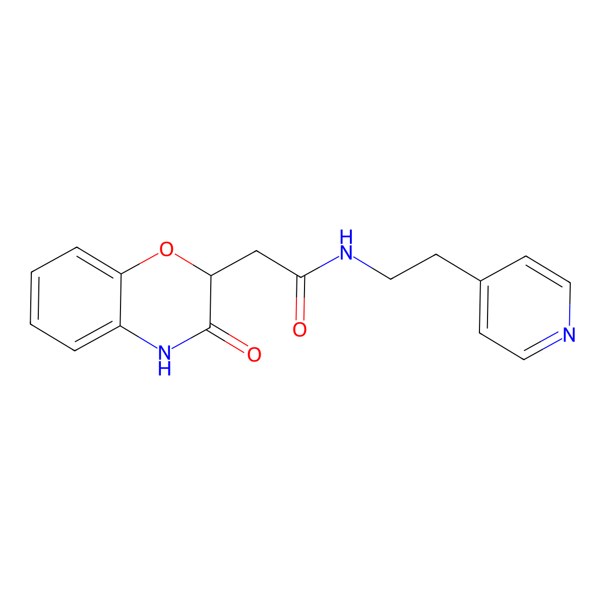 2-(3-hydroxy-2H-1,4-benzoxazin-2-yl)-N-[2-(pyridin-4-yl)ethyl]acetamide molecular structure, CAS 1630870-07-3