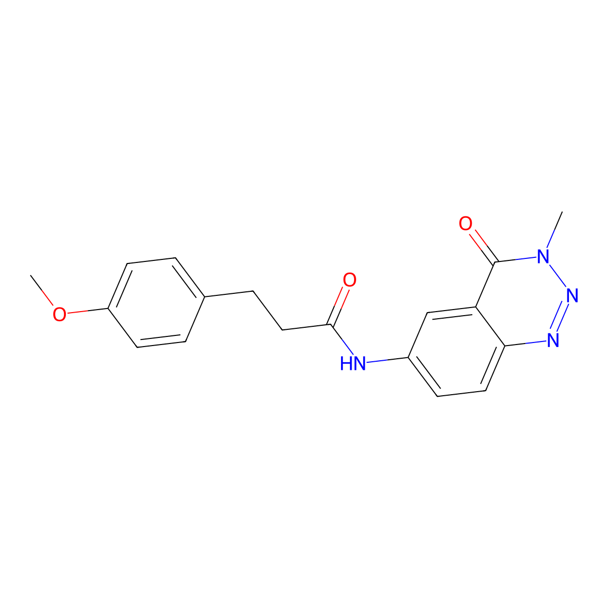 3-(4-methoxyphenyl)-N-(3-methyl-4-oxo-3,4-dihydro-1,2,3-benzotriazin-6-yl)propanamide molecular structure, CAS 1630873-61-8