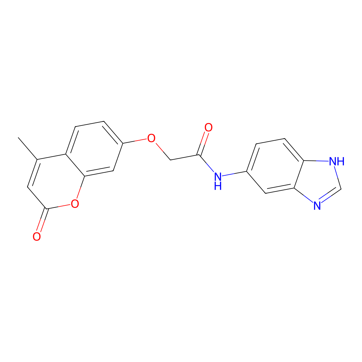 N-(1H-benzimidazol-5-yl)-2-[(4-methyl-2-oxo-2H-chromen-7-yl)oxy]acetamide molecular structure, CAS 1630873-95-8