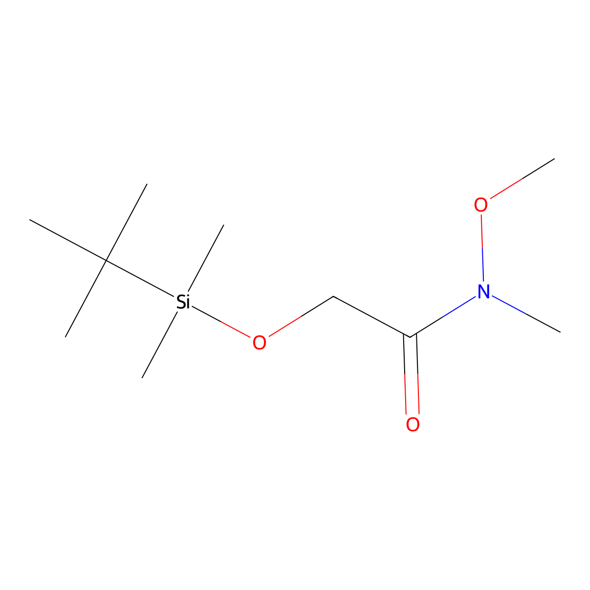 2-(tert-butyldimethylsilyloxy)-N-methoxy-N-methylacetamide molecular structure, CAS 163089-34-7