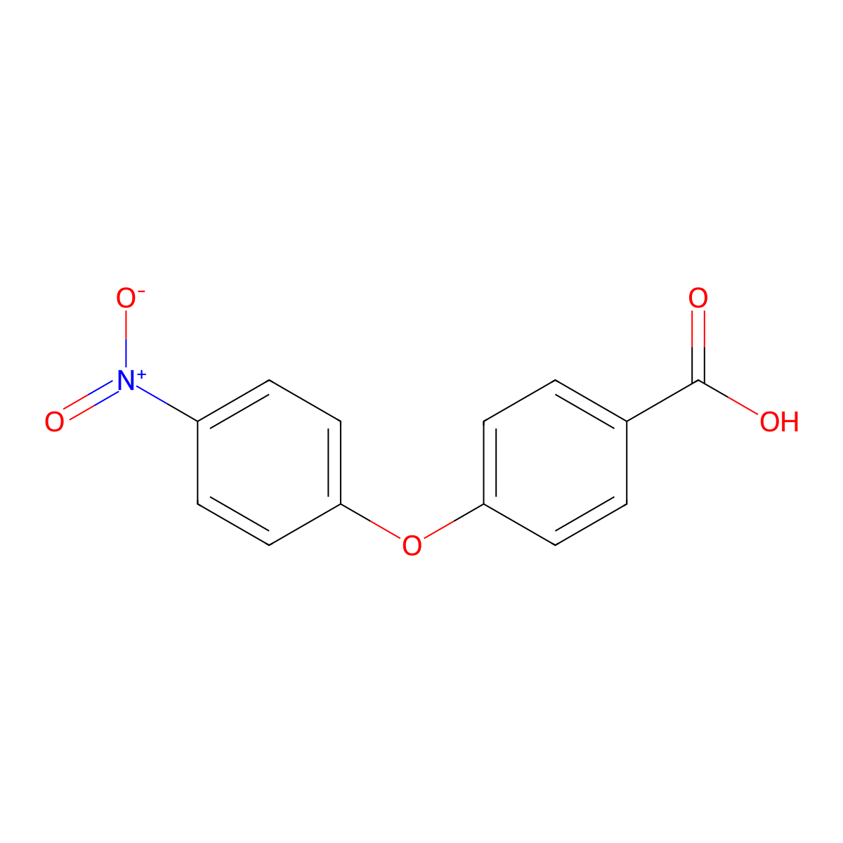 4-(4-Nitrophenoxy)benzoic acid molecular structure, CAS 16309-45-8