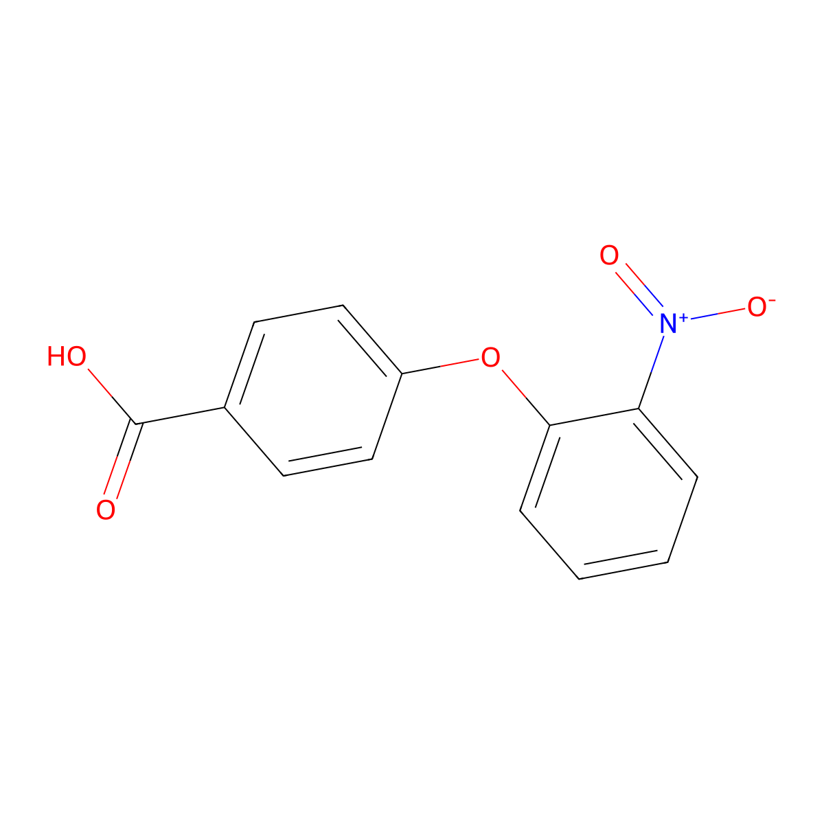 4-(2-Nitrophenoxy)benzoic acid molecular structure, CAS 16309-46-9