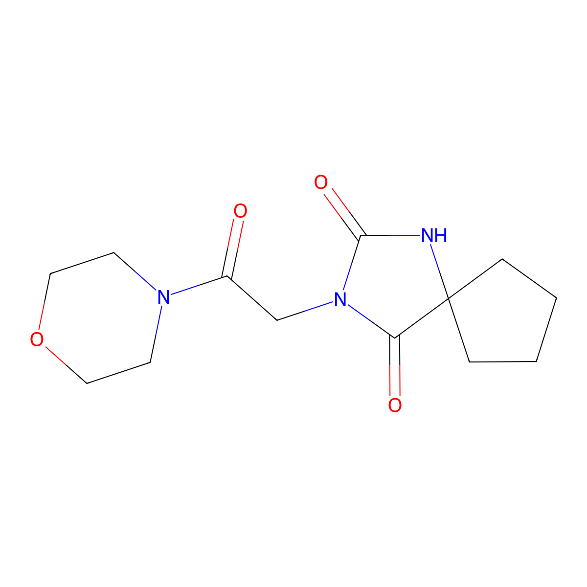 2-Hydroxy-3-[2-(morpholin-4-yl)-2-oxoethyl]-1,3-diazaspiro[4.4]non-1-en-4-one molecular structure, CAS 1630900-84-3