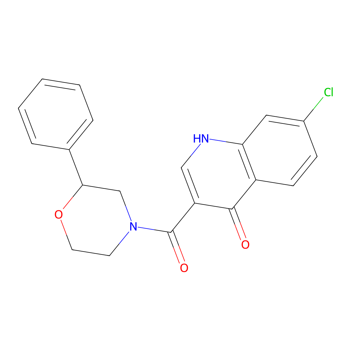 (7-Chloro-4-hydroxyquinolin-3-yl)(2-phenylmorpholin-4-yl)methanone molecular structure, CAS 1630903-11-5