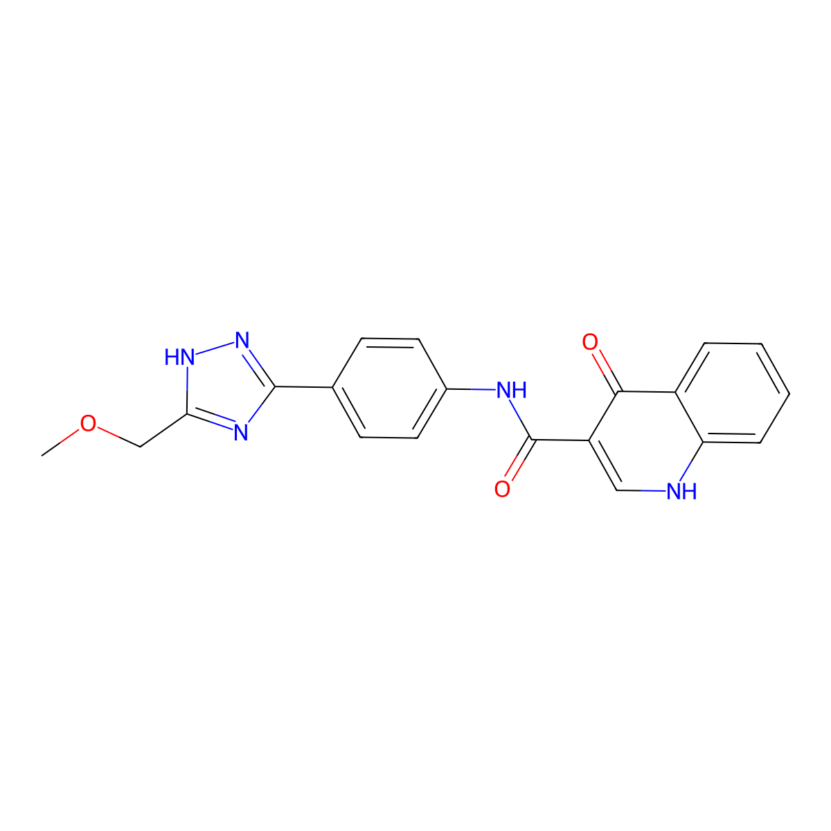 4-hydroxy-N-{4-[5-(methoxymethyl)-1H-1,2,4-triazol-3-yl]phenyl}quinoline-3-carboxamide molecular structure, CAS 1630905-78-0