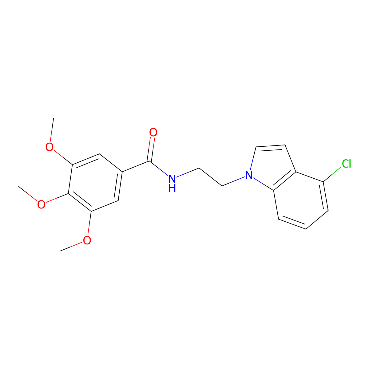 N-[2-(4-chloro-1H-indol-1-yl)ethyl]-3,4,5-trimethoxybenzamide molecular structure, CAS 1630905-92-8
