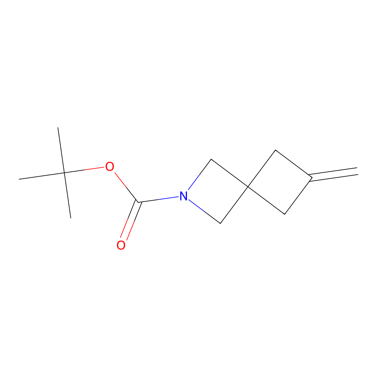 Tert-butyl 6-methylidene-2-azaspiro[3.3]heptane-2-carboxylate molecular structure, CAS 1630906-30-7