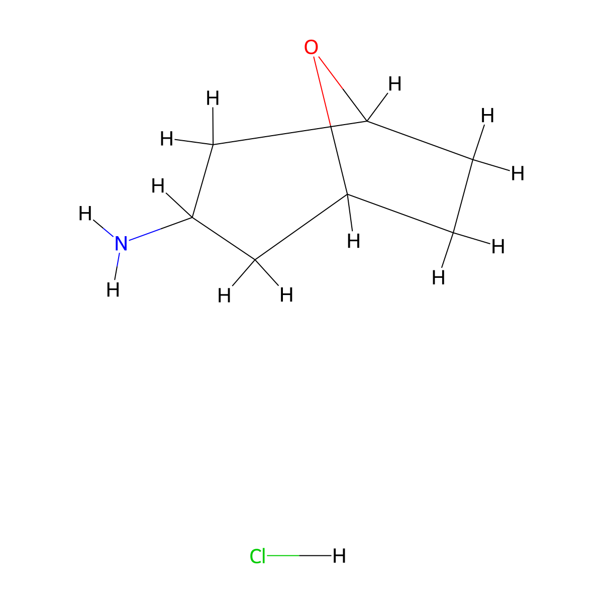 8-Oxabicyclo[3.2.1]octan-3-amine hydrochloride molecular structure, CAS 1630906-33-0