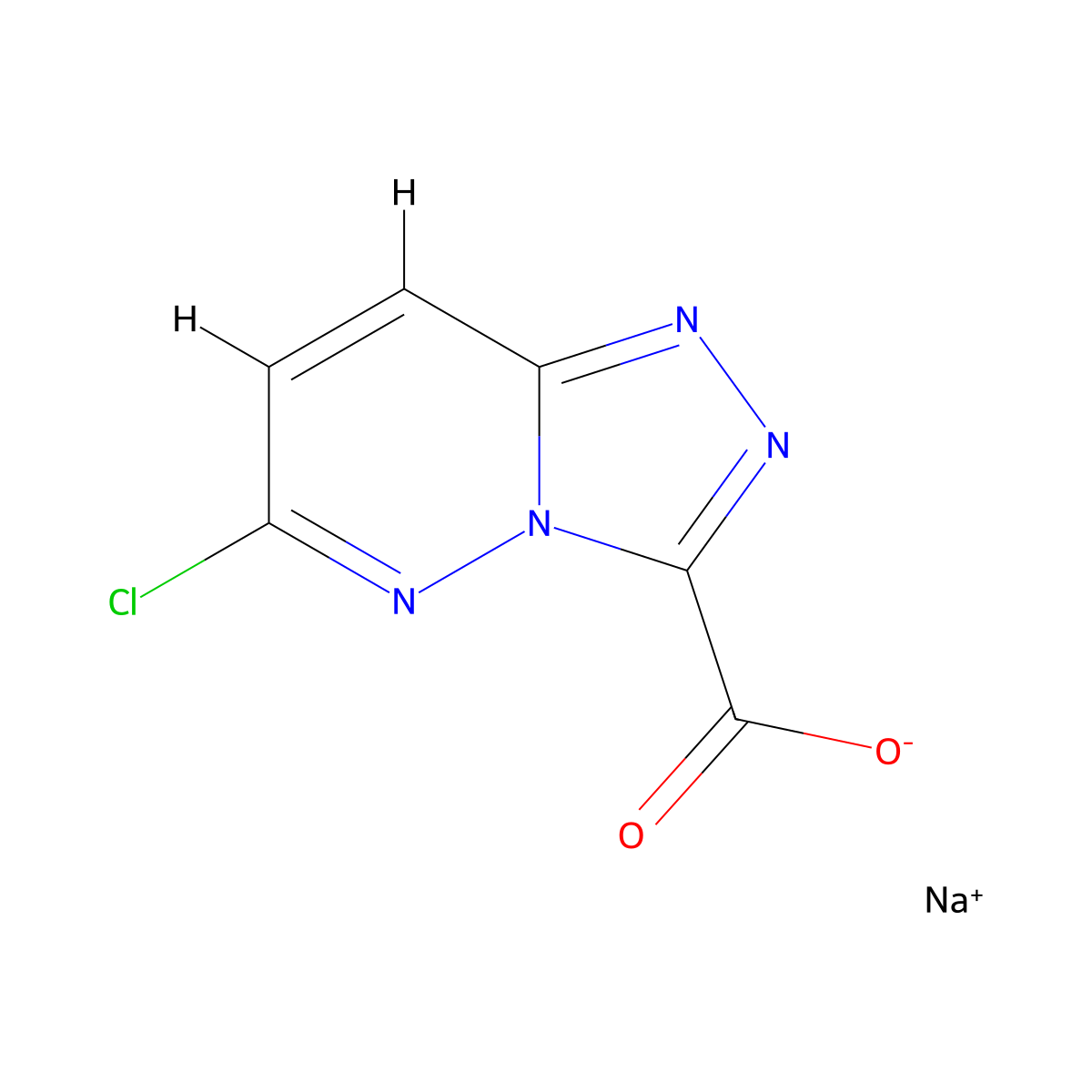 Sodium 6-chloro-[1,2,4]triazolo[4,3-b]pyridazine-3-carboxylate molecular structure, CAS 1630906-50-1