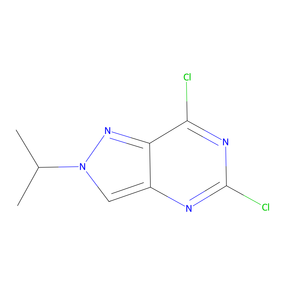 5,7-Dichloro-2-isopropyl-2H-pyrazolo[4,3-d]pyrimidine molecular structure, CAS 1630906-67-0