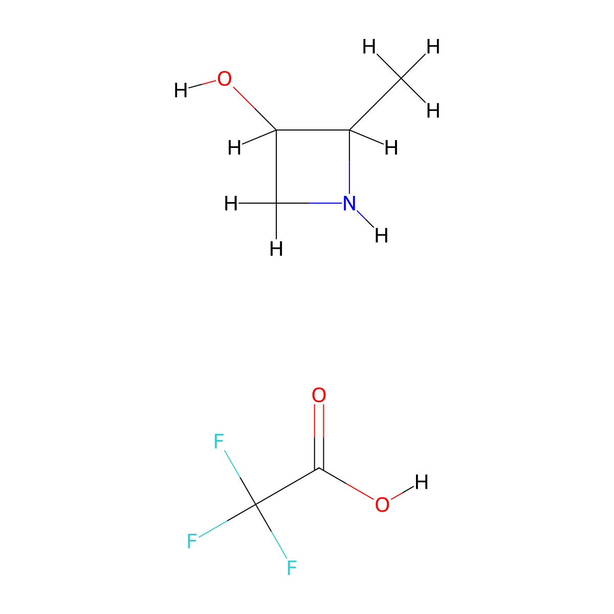 2-Methylazetidin-3-ol; trifluoroacetic acid molecular structure, CAS 1630906-69-2