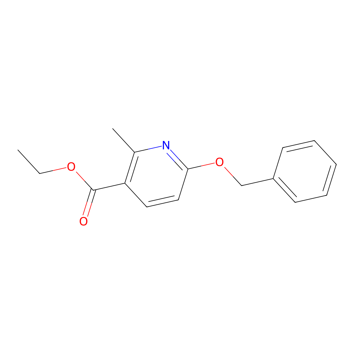 Ethyl 6-(benzyloxy)-2-methylpyridine-3-carboxylate molecular structure, CAS 1630906-72-7