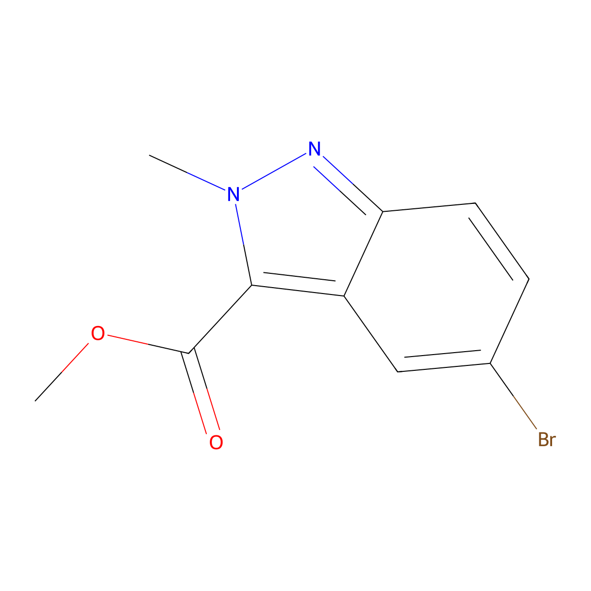 methyl 5-bromo-2-methyl-2H-indazole-3-carboxylate molecular structure, CAS 1630906-74-9