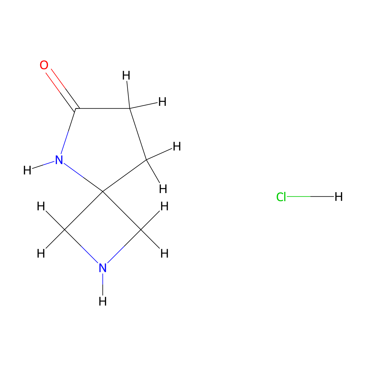 2,5-Diazaspiro[3.4]octan-6-one hydrochloride molecular structure, CAS 1630906-86-3