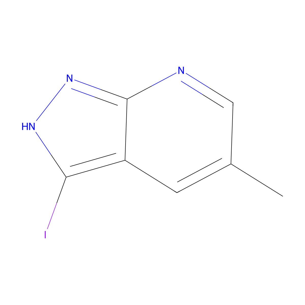 3-Iodo-5-methyl-1H-pyrazolo[3,4-b]pyridine molecular structure, CAS 1630907-17-3