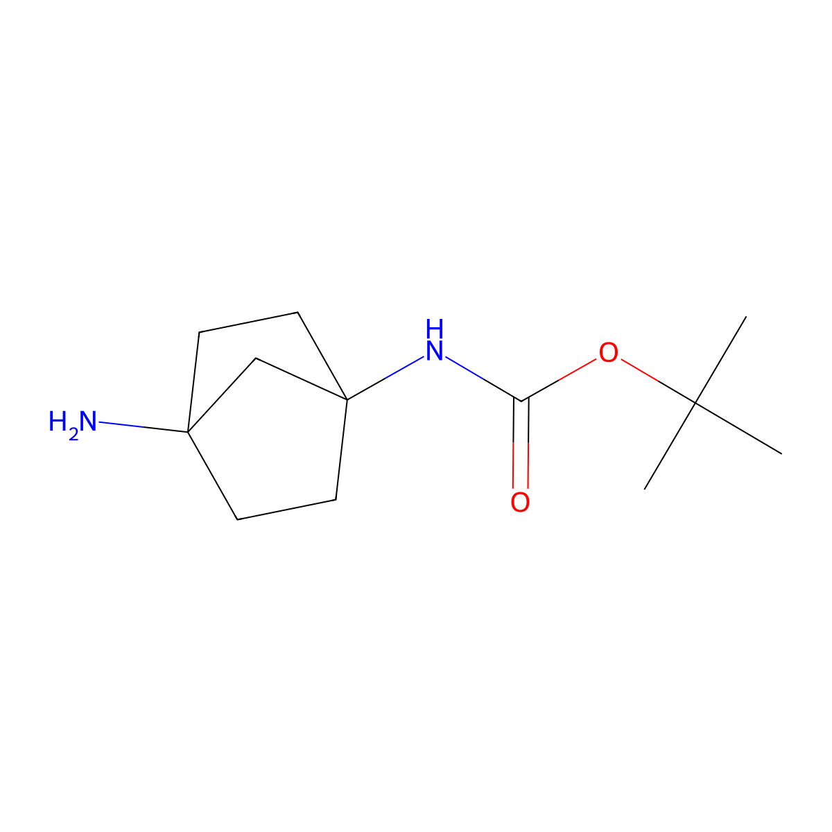 Carbamic acid, N-(4-aminobicyclo[2.2.1]hept-1-yl)-, 1,1-dimethylethyl ester molecular structure, CAS 1630907-27-5