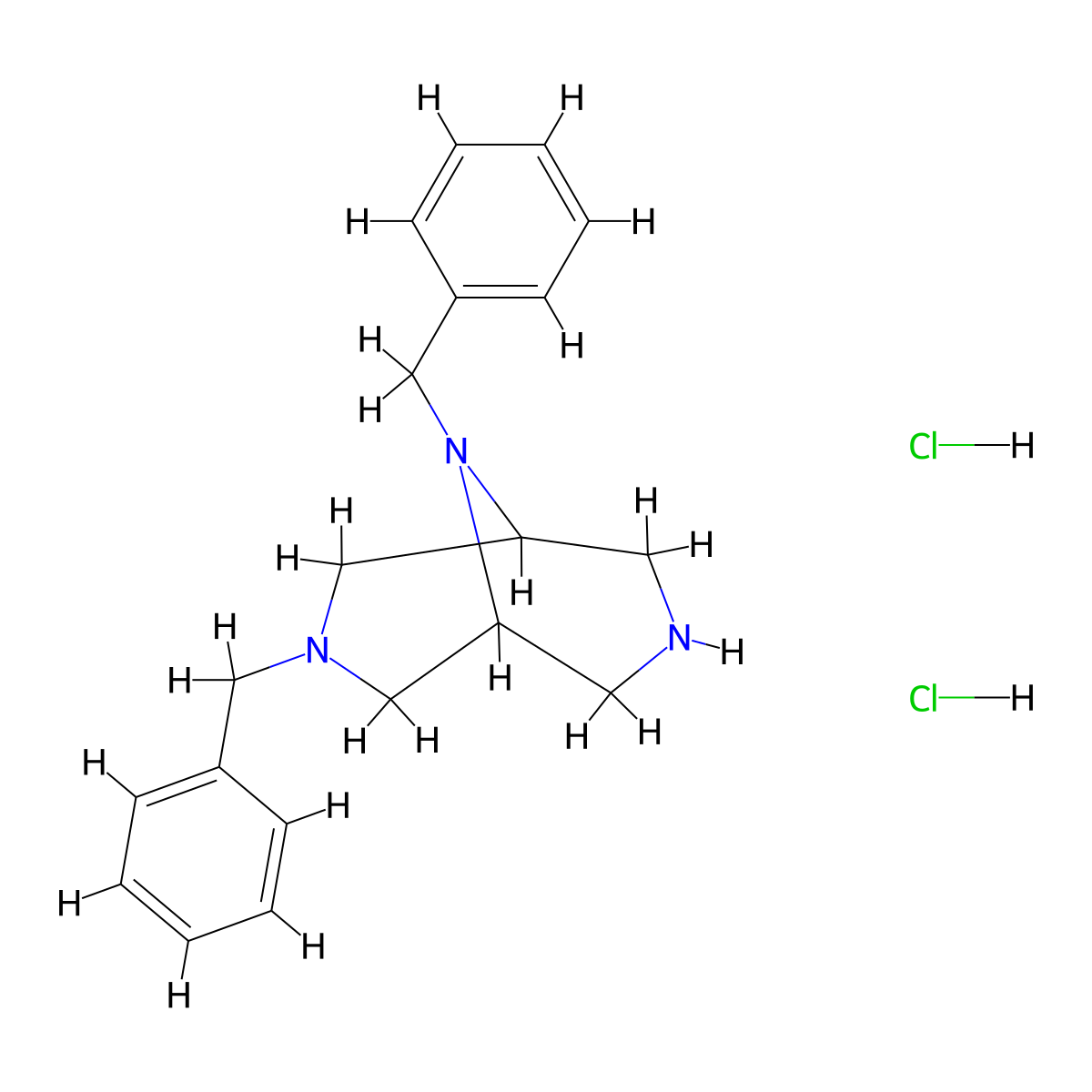3,9-Dibenzyl-3,7,9-triazabicyclo[3.3.1]nonane dihydrochloride molecular structure, CAS 1630907-28-6