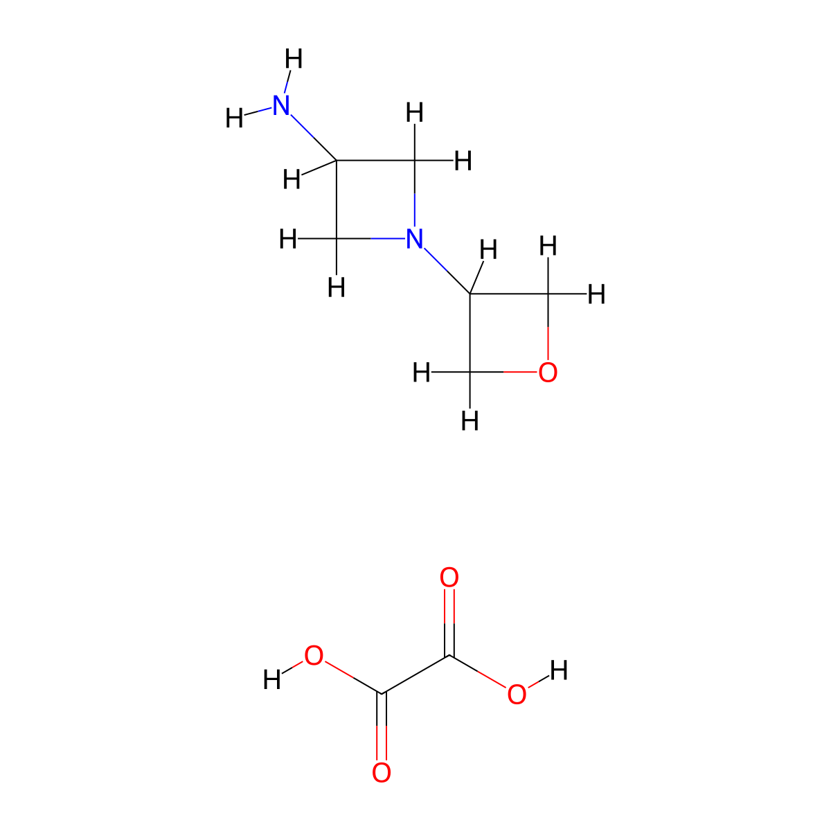 1-(Oxetan-3-yl)azetidin-3-amine oxalate molecular structure, CAS 1630907-32-2