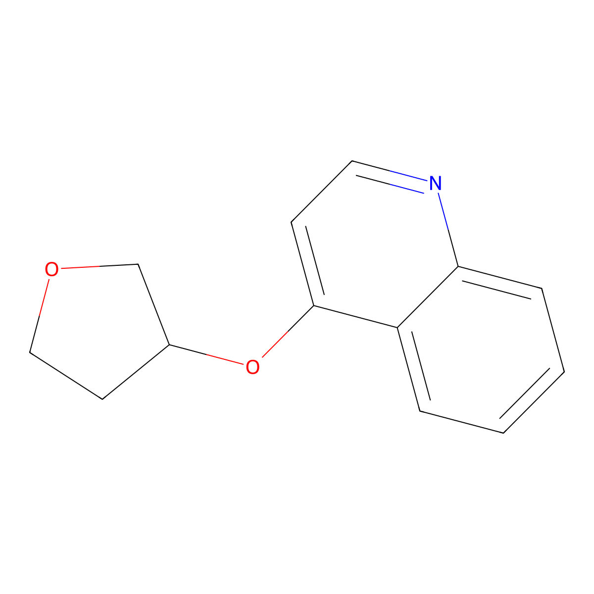 4-(Oxolan-3-yloxy)quinoline molecular structure, CAS 1630909-23-7