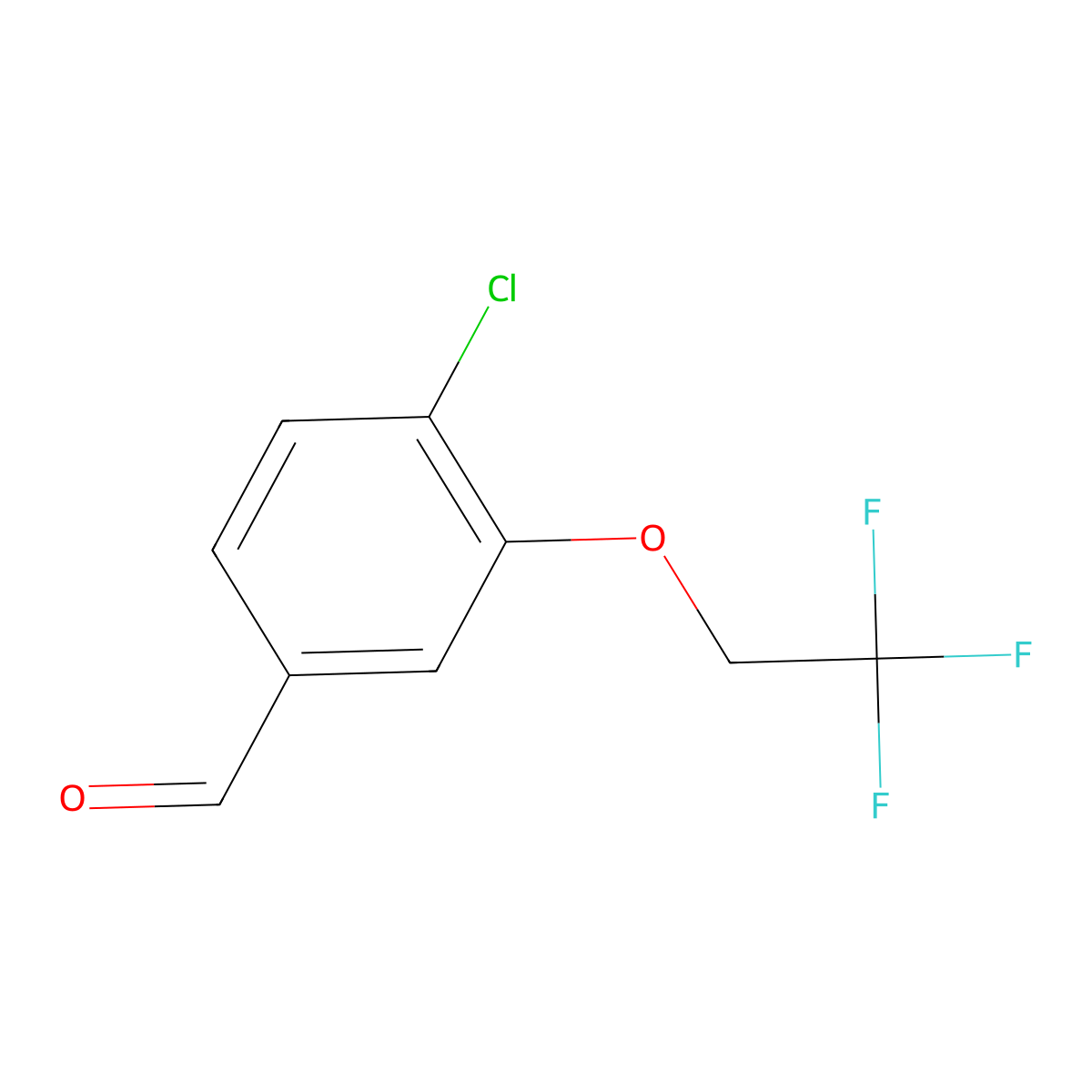 4-Chloro-3-(2,2,2-trifluoroethoxy)benzaldehyde molecular structure, CAS 1630926-47-4