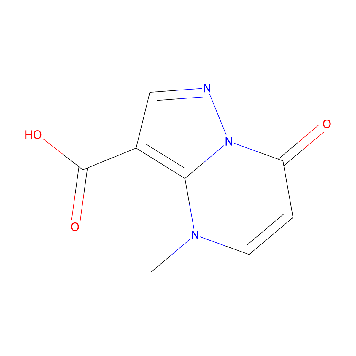 4-Methyl-7-oxo-pyrazolo[1,5-a]pyrimidine-3-carboxylic acid molecular structure, CAS 1630933-28-6