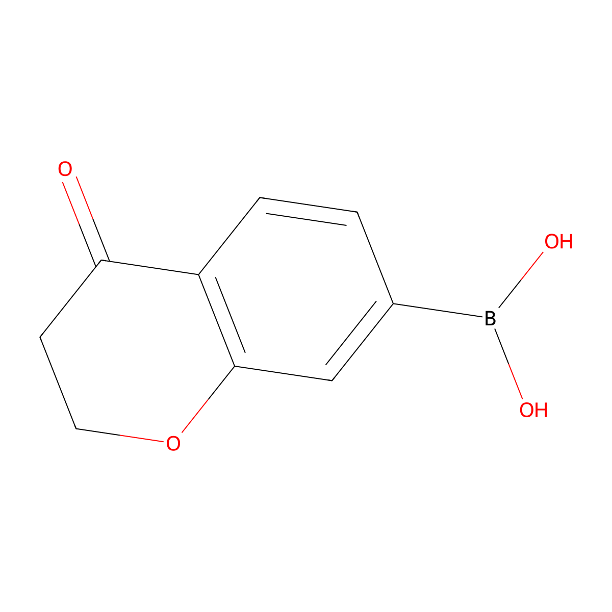 (4-oxo-3,4-dihydro-2H-1-benzopyran-7-yl)boronic acid molecular structure, CAS 1630938-95-2