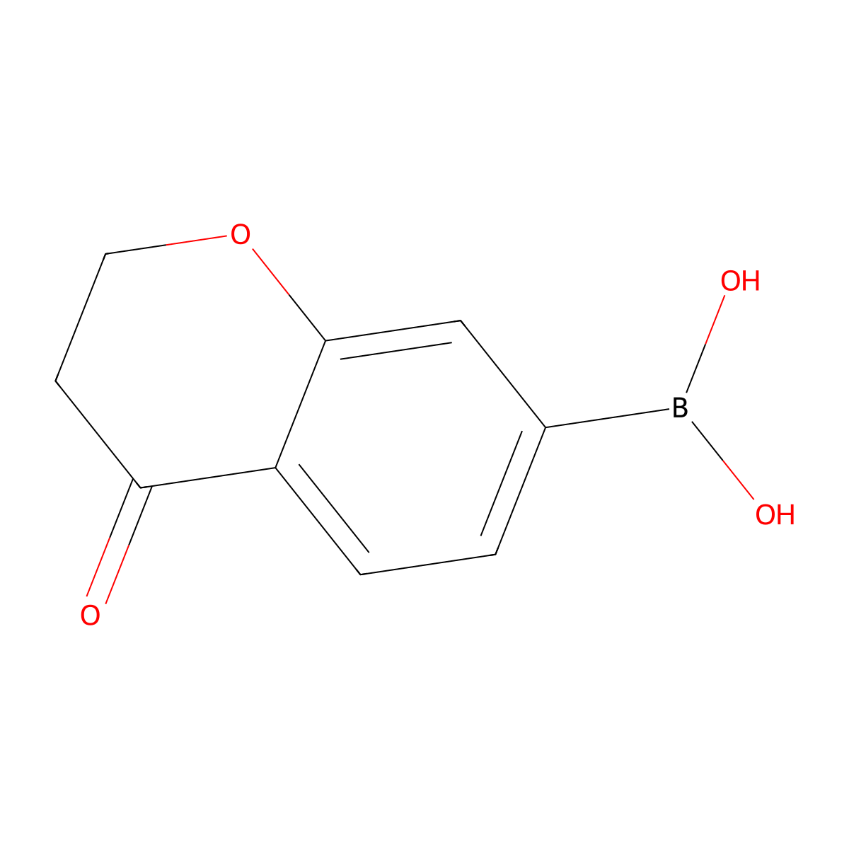 (4-oxo-3,4-dihydro-2H-1-benzopyran-7-yl)boronic acid molecular structure, CAS 1630938-95-2