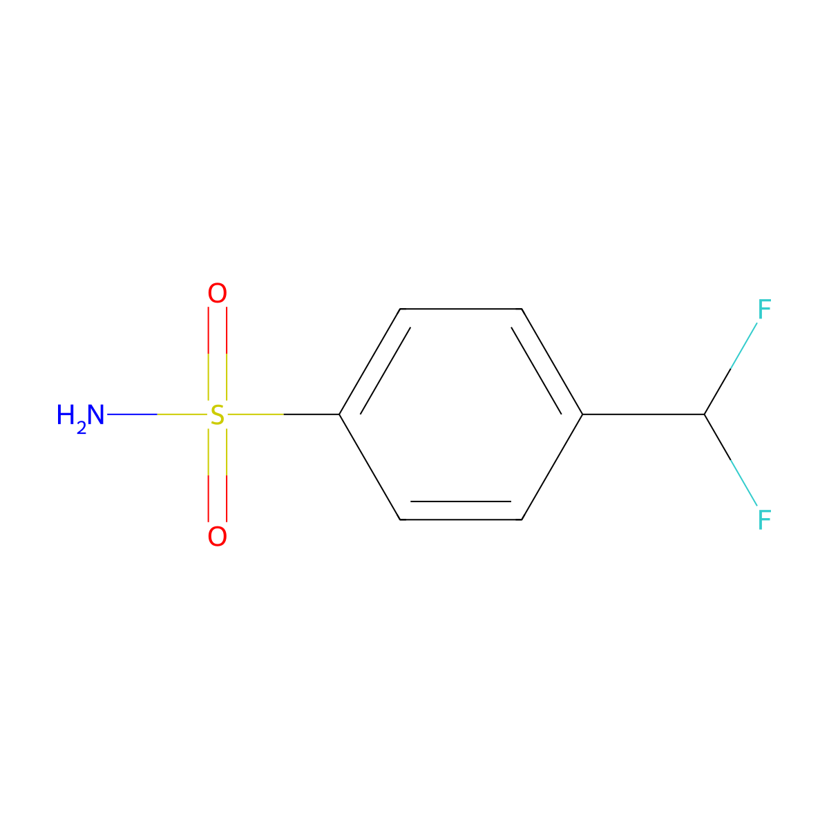 4-(Difluoromethyl)benzene-1-sulfonamide molecular structure, CAS 1630983-00-4