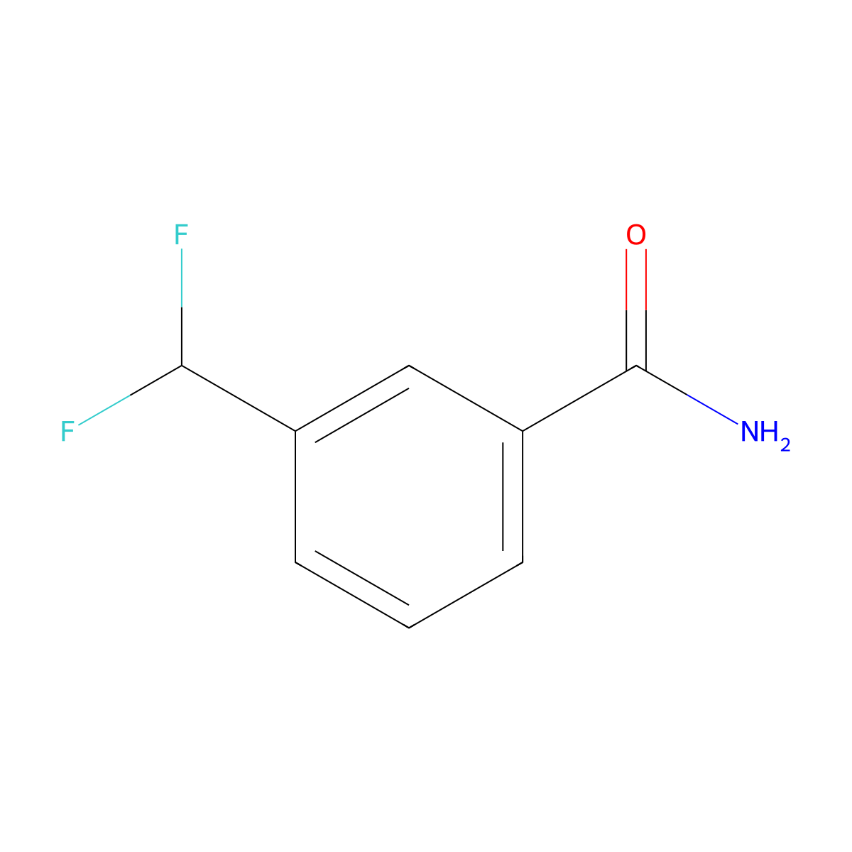 3-(Difluoromethyl)benzamide molecular structure, CAS 1630983-01-5