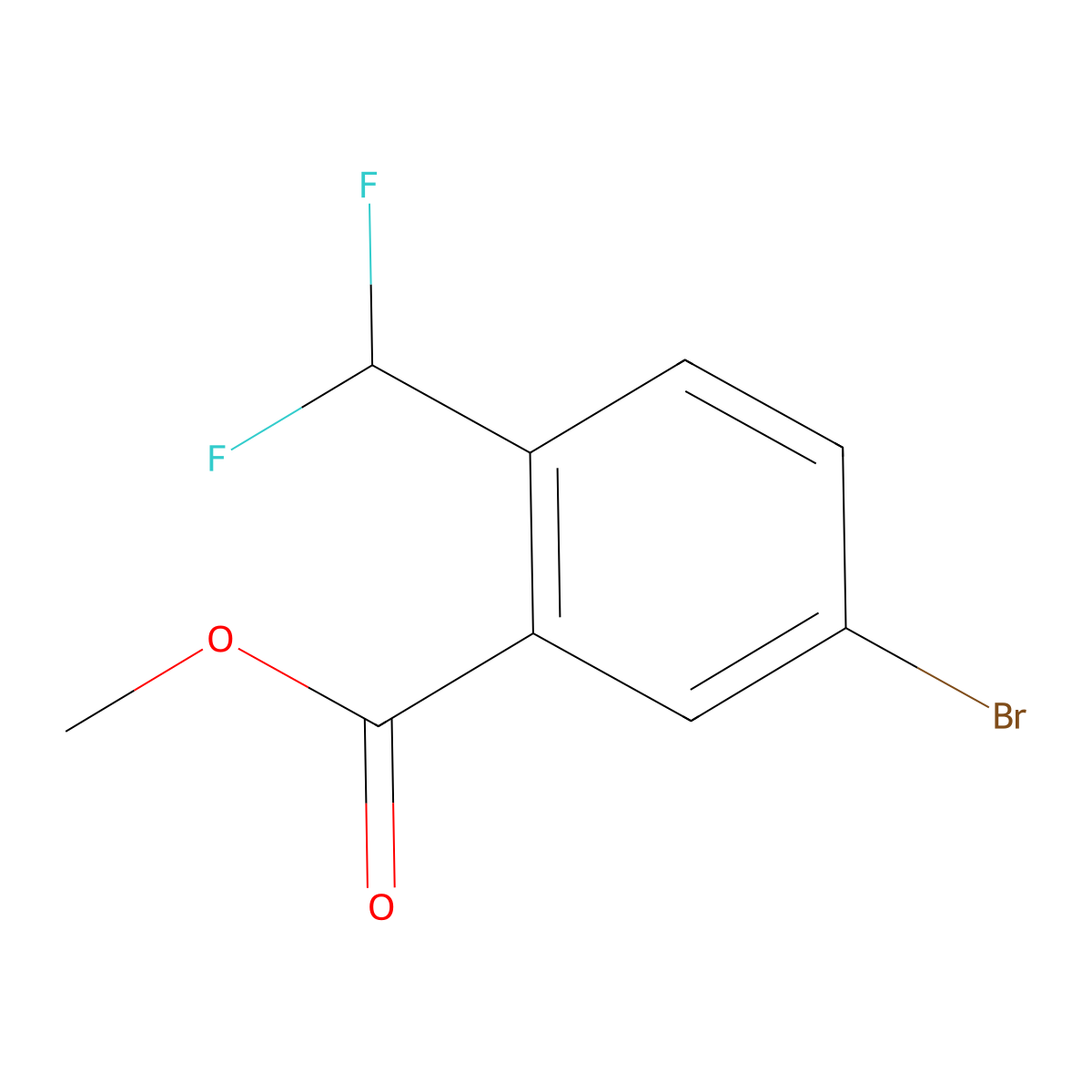 Methyl 5-bromo-2-(difluoromethyl)benzoate molecular structure, CAS 1630983-08-2