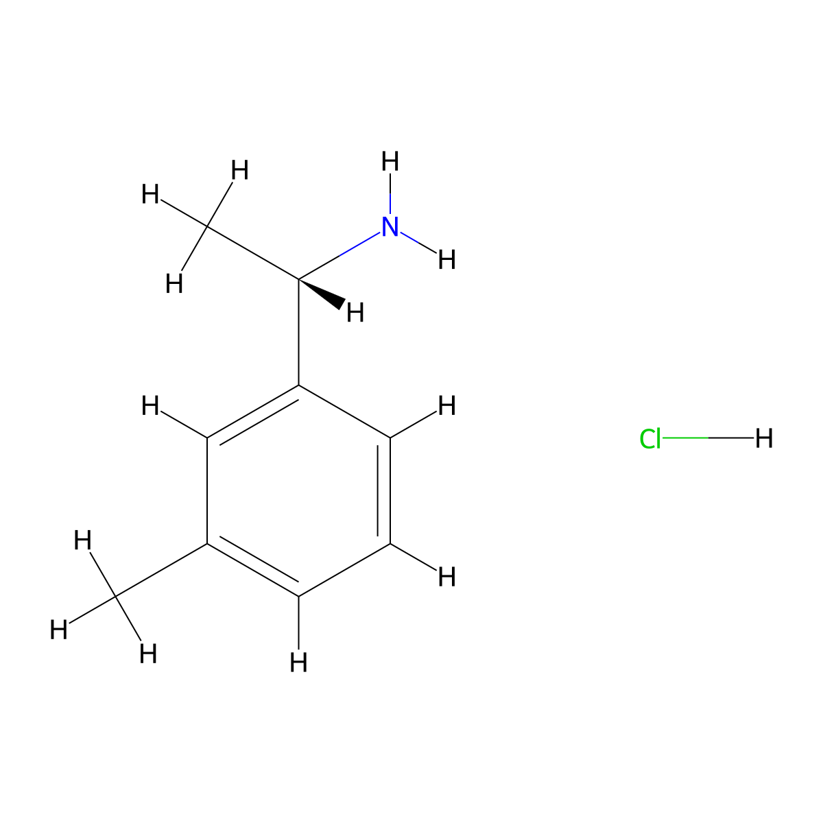 (1S)-1-(3-methylphenyl)ethan-1-amine hydrochloride molecular structure, CAS 1630984-18-7