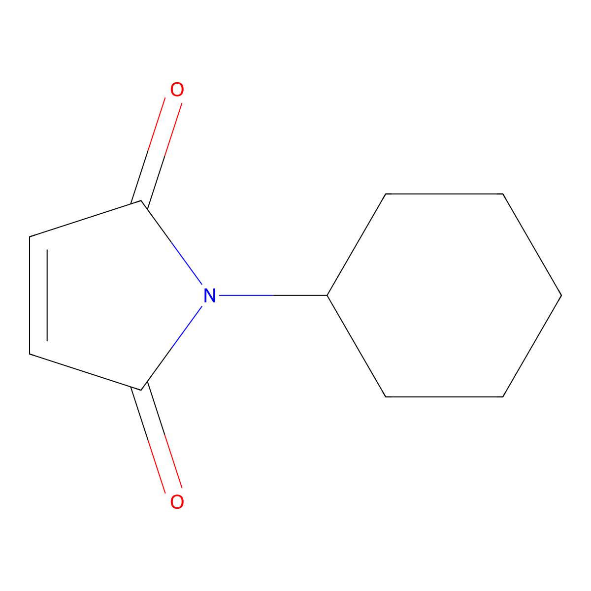 1H-Pyrrole-2,5-dione, 1-cyclohexyl- molecular structure, CAS 1631-25-0