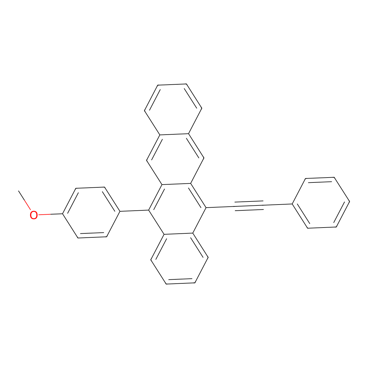 5-(4-Methoxyphenyl)-12-(phenylethynyl)tetracene molecular structure, CAS 1631026-08-8