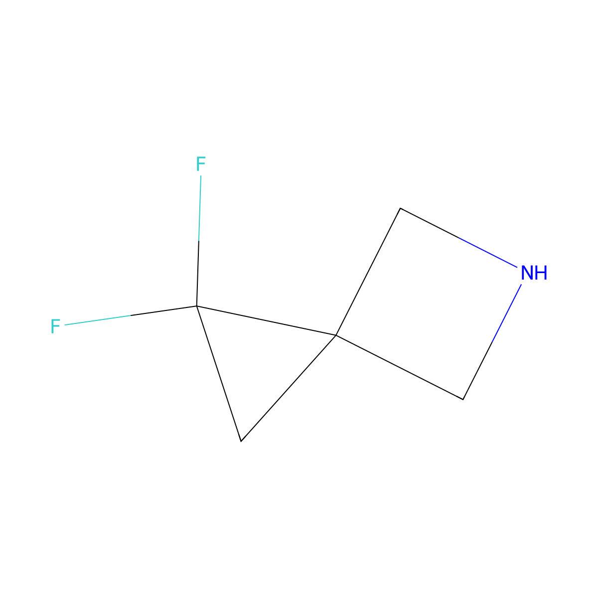 1,1-Difluoro-5-azaspiro[2.3]hexane molecular structure, CAS 1631027-12-7